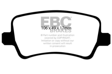 Picture of EBC 11-15 Land Rover Range Rover Evoque 2-0 Turbo Greenstuff Rear Brake Pads