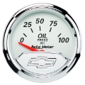 Picture of Autometer Chevy Vintage Bowtie 2-1-16in 0-100PSI Electronic Oil Pressure Gauge