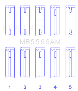 Picture of King Engine Bearings Audi A4 1-8L AEB Size STD Main Bearing Set