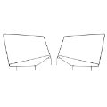 Picture of Rugged Ridge Upper Door Skin Frames 87-95 Jeep Wrangler YJ