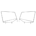 Picture of Rugged Ridge Upper Door Skin Frames 87-95 Jeep Wrangler YJ