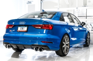 Picture of AWE Tuning Audi 8V S3 SwitchPath Exhaust w-Chrome Silver Tips 102mm