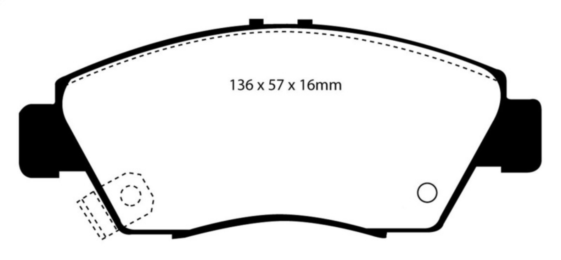 Picture of EBC 12 Acura ILX 1-5 Hybrid Redstuff Front Brake Pads
