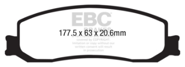 Picture of EBC 12 Ford F350 inc Super Duty 6-2 DRW 2WD Ultimax2 Front Brake Pads