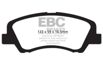 Picture of EBC 12 Hyundai Elantra 1-8 Redstuff Front Brake Pads
