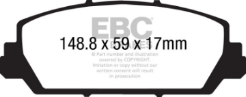 Picture of EBC 12+ Acura RDX 3-5 Ultimax2 Front Brake Pads