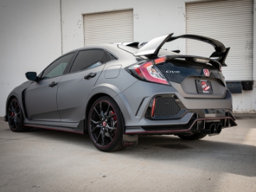 Picture of aFe Takeda 2-5in 304SS Axle-Back Exhaust System 17-19 Honda Civic Type R L4-2-0L t - Black Tip