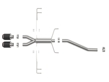 Picture of aFe Takeda 2-5in 304SS Axle-Back Exhaust System 17-19 Honda Civic Type R L4-2-0L t