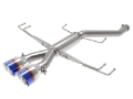 Picture of aFe Takeda 2-5in 304SS Axle-Back Exhaust System 17-19 Honda Civic Type R L4-2-0L t - BL Flame Tip
