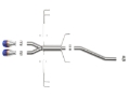 Picture of aFe Takeda 2-5in 304SS Axle-Back Exhaust System 17-19 Honda Civic Type R L4-2-0L t - BL Flame Tip