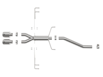 Picture of aFe Takeda 2-5in 304SS Axle-Back Exhaust System 17-19 Honda Civic Type R L4-2-0L t - Polished Tip
