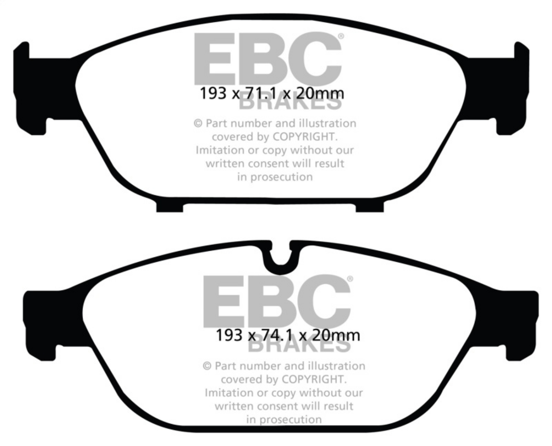 Picture of EBC 12+ Audi A6 Quattro 3-0 Supercharged Yellowstuff Front Brake Pads