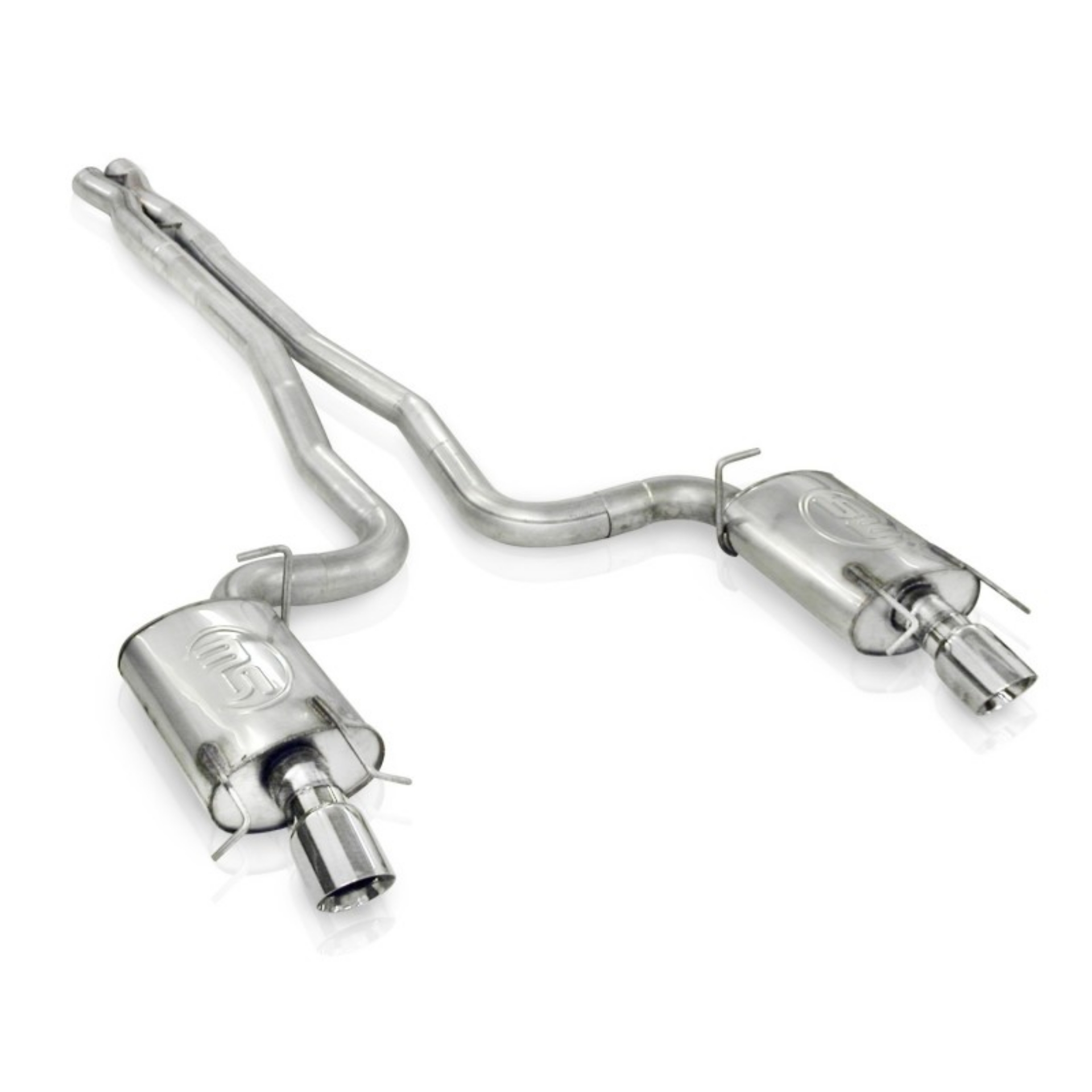 Picture of Stainless Works 09-15 Cadillac CTS-V Sedan 3in Catback System X-Pipe Turbo S-Tube Mufflers 4in Tips