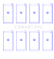 Picture of King Mitsubishi 4G63 - 4G64 6 Bolt 1st Gen DSM Size 0-25 Coated Performance Rod Bearing Set