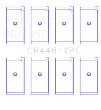 Picture of King Mitsubishi 4G63 - 4G64 6 Bolt 1st Gen DSM Size 0-25 Coated Performance Rod Bearing Set