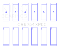 Picture of King Toyota 2JZGE 2JZGTE 24v Size STDX - Predoweled for Alum Rods Coated Perf Rod Bearing Set