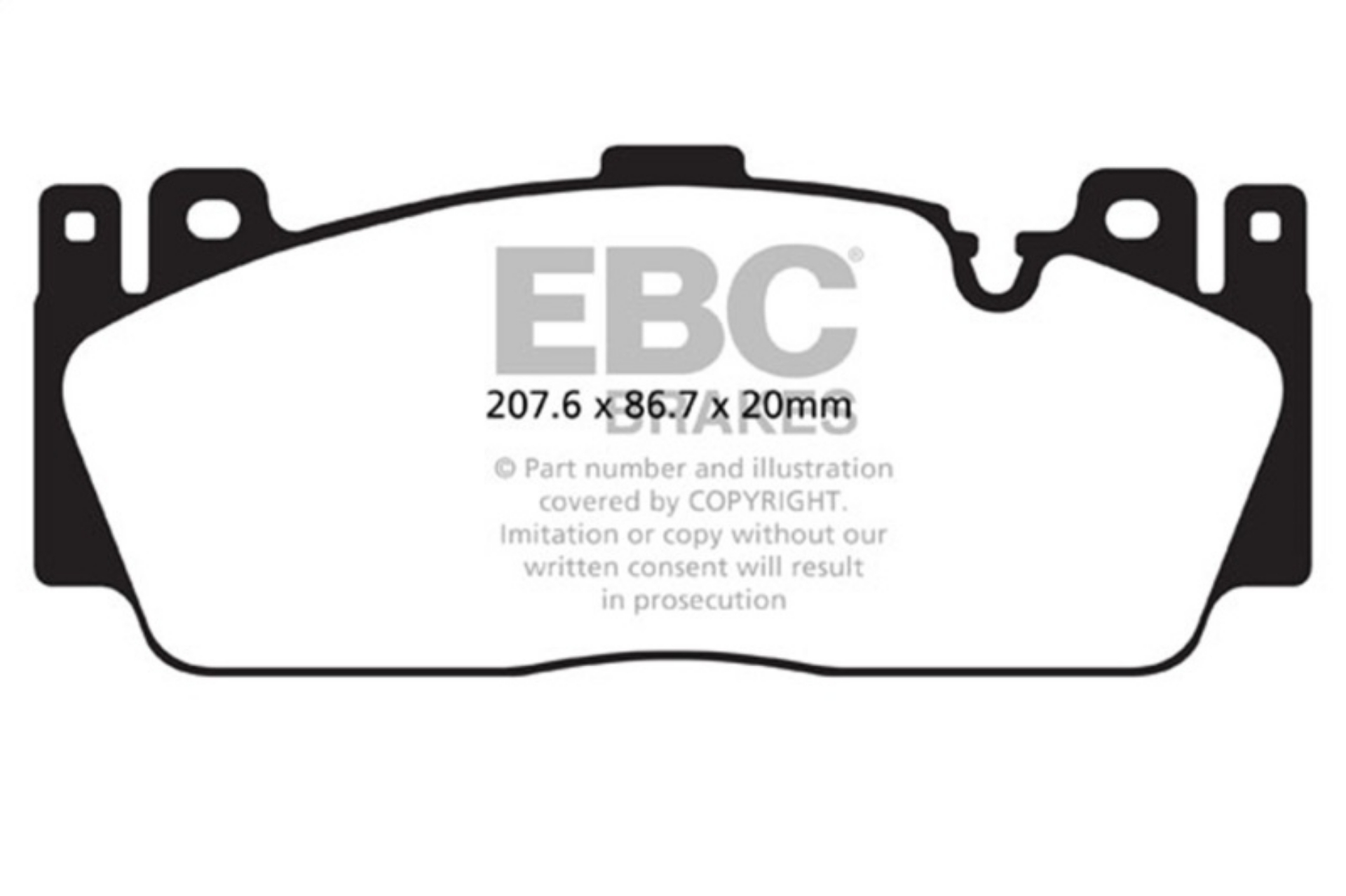 Picture of EBC 12+ BMW M5 4-4 Twin Turbo F10 Yellowstuff Front Brake Pads