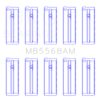 Picture of King Engine Bearings Honda D16A-Y-Z H22A4 F23A Crankshaft Main Bearing Set - Size STD