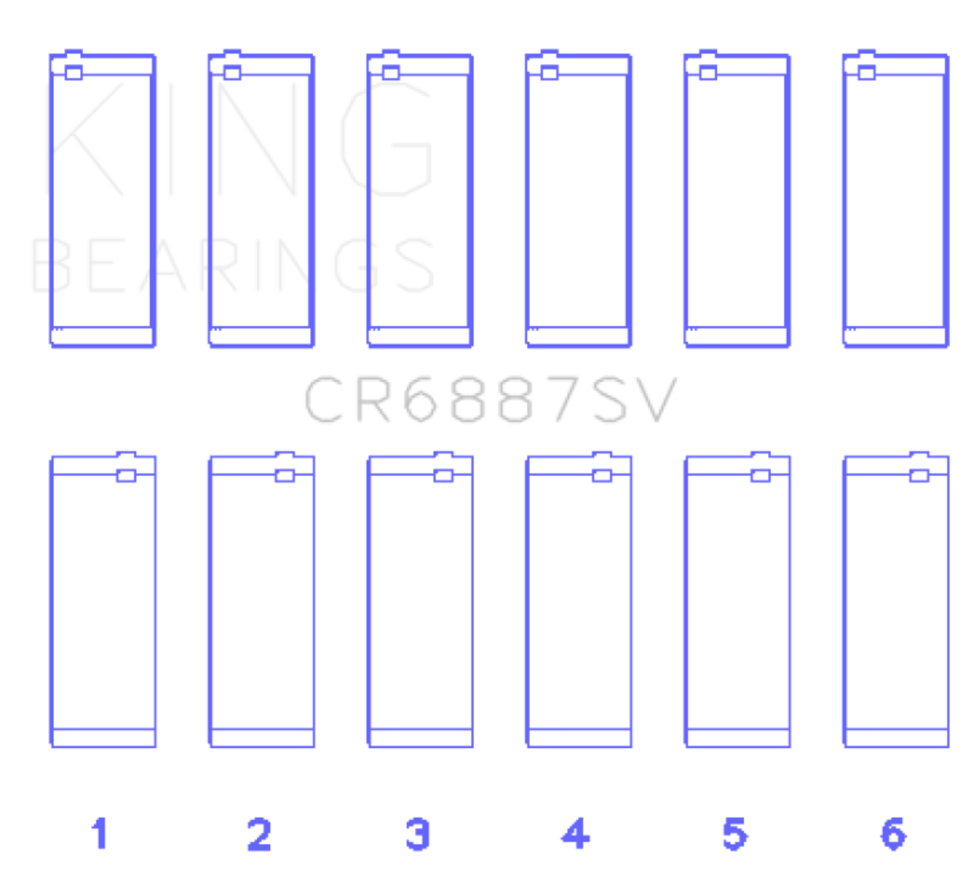 Picture of King Engine Bearings BMW B58B30A Performance Rod Bearing Set