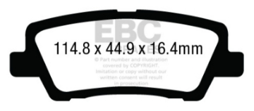 Picture of EBC 12+ Cadillac ATS 2-0 Turbo Ultimax2 Rear Brake Pads
