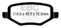 Picture of EBC 12+ Chrysler Town & Country 3-6 Greenstuff Rear Brake Pads