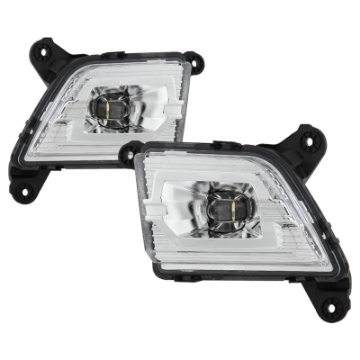 Picture of Spyder 19-20 Chevy Silverado 1500 OEM Style Full LED Fog Light w-Switch - Clear Wont Fit RPO U12