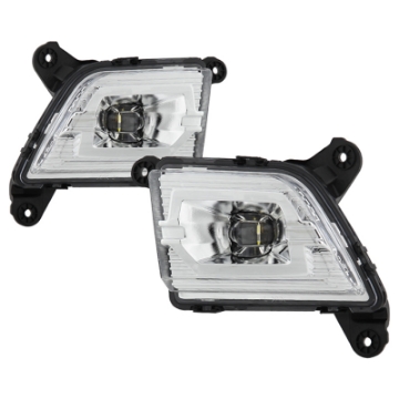 Picture of Spyder 19-20 Chevy Silverado 1500 OEM Style Full LED Fog Light w-Switch - Clear Wont Fit RPO U12