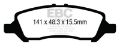 Picture of EBC 12+ Dodge Dart 1-4 Turbo Redstuff Rear Brake Pads