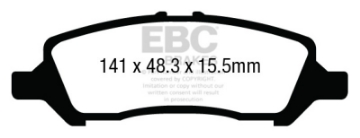 Picture of EBC 12+ Dodge Dart 1-4 Turbo Ultimax2 Rear Brake Pads