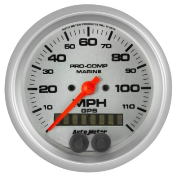 Picture of Autometer Marine Silver Ultra-Lite 3-3-8in 120MPH GPS Speedometer Gauge