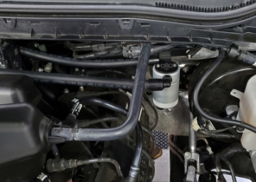 Picture of J&L 17-22 Ford F-250 6-2L-7-3L Passenger Side Oil Separator 3-0 - Clear Anodized