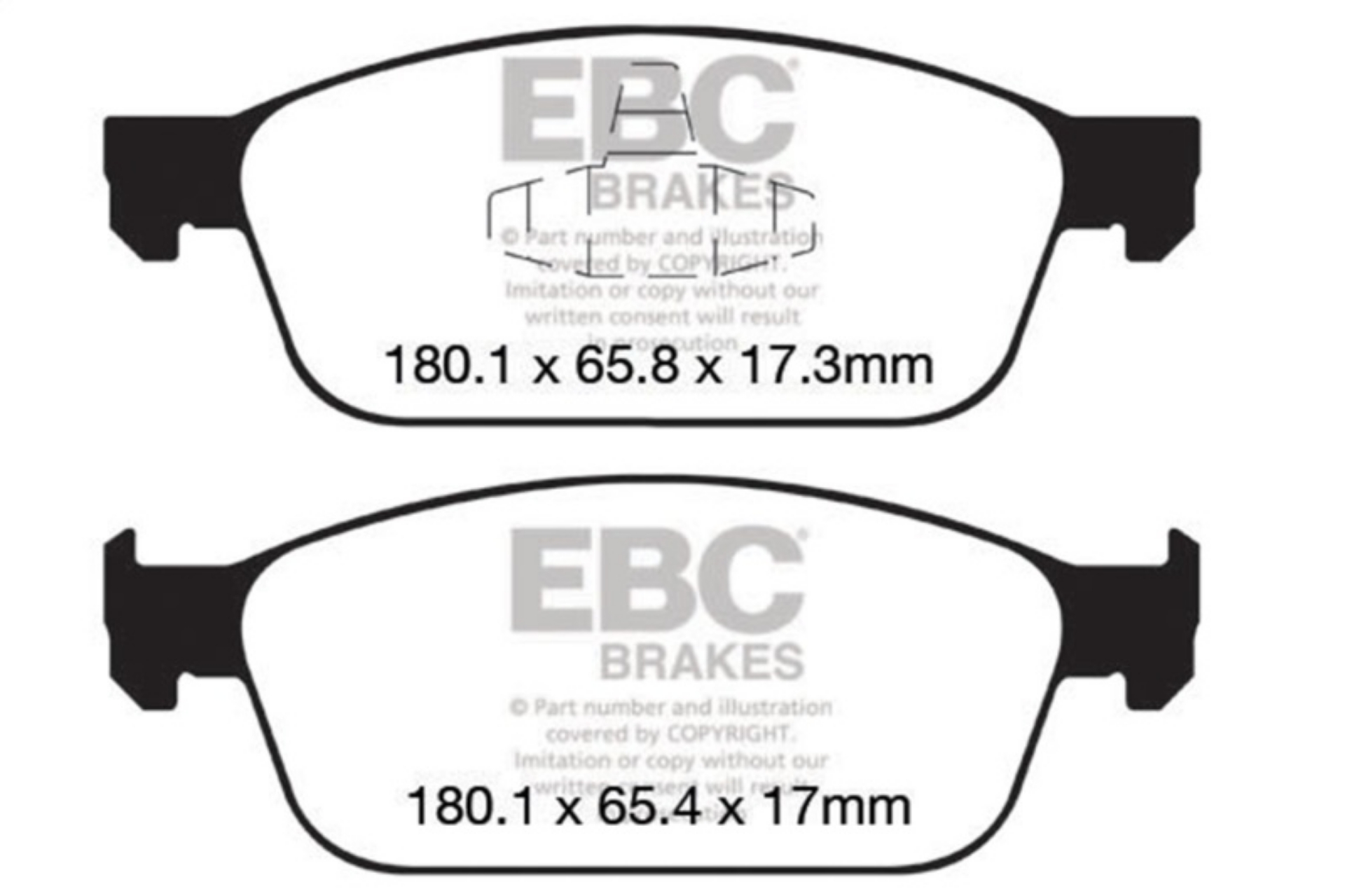 Picture of EBC 12+ Ford Focus 2-0 Turbo ST Yellowstuff Front Brake Pads