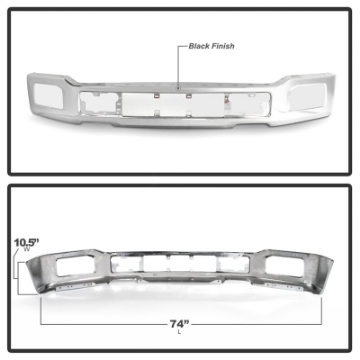 Picture of Spyder 18-20 Ford F150 XLT-Lariat w- Fog Lights Hole Front Bumper - Chrome FB-FF15018X-FOG-C