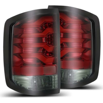 Picture of AlphaRex 14-18 Chevrolet Silverado 1500 PRO-Series LED Tail Lights Red Smoke