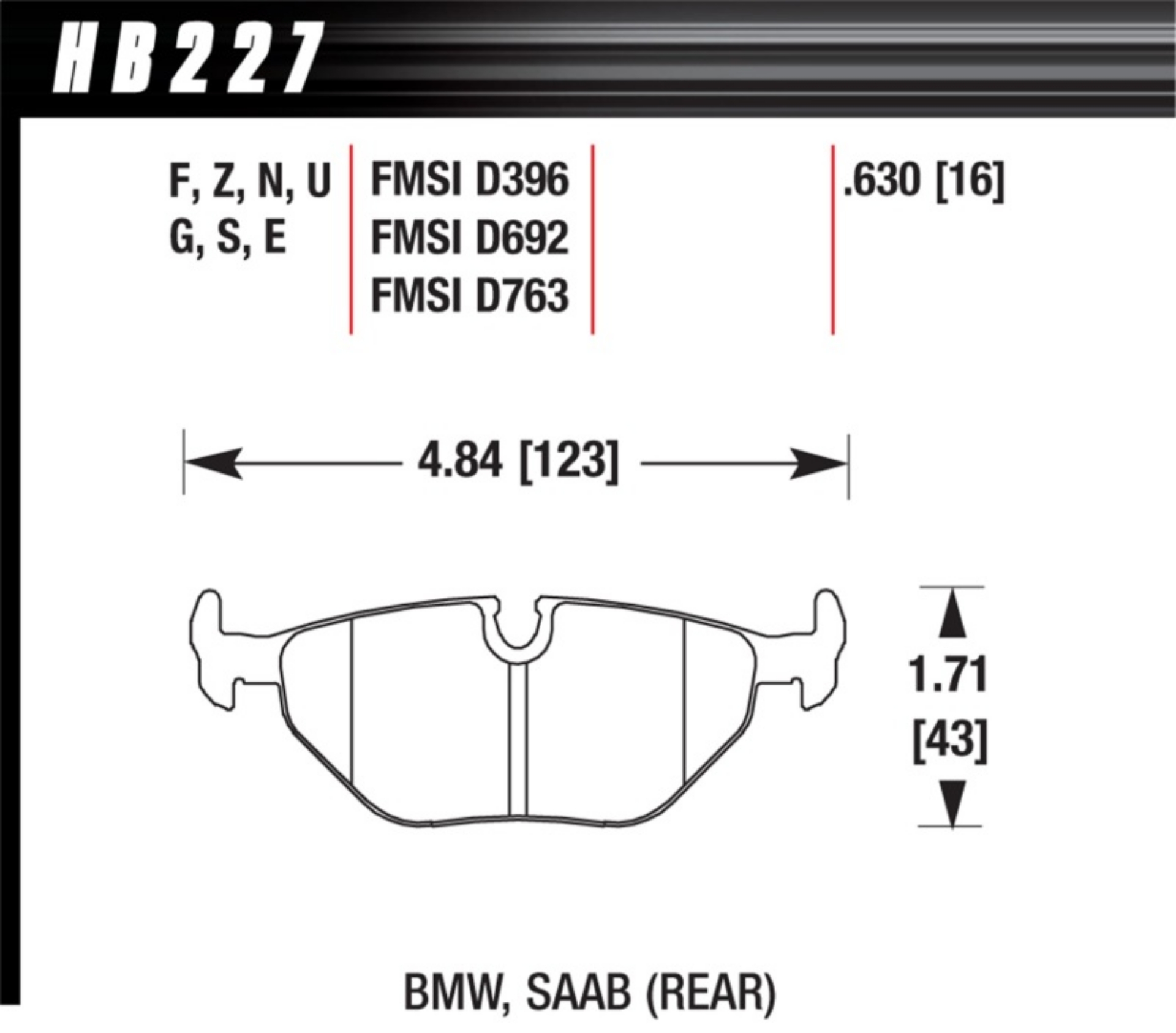 Picture of Hawk 92-98 BMW 318i DTC-30 Race Rear Brake Pads