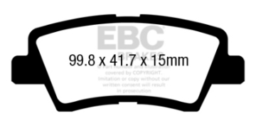 Picture of EBC 12+ Hyundai Azera 3-3 Redstuff Rear Brake Pads