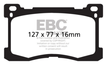 Picture of EBC 12+ Hyundai Equus 5-0 Ultimax2 Front Brake Pads