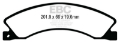 Picture of EBC 12+ Nissan NV 1500 Extra Duty Rear Brake Pads