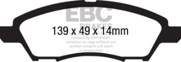 Picture of EBC 12+ Nissan Versa 1-6 Greenstuff Front Brake Pads