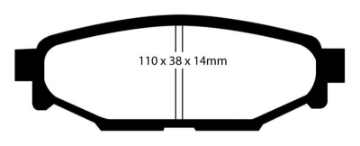 Picture of EBC 12+ Subaru BRZ 2-0 solid rear rotors Ultimax2 Rear Brake Pads