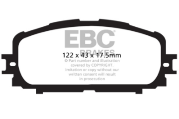 Picture of EBC 12+ Toyota Yaris 1-5 Ultimax2 Front Brake Pads