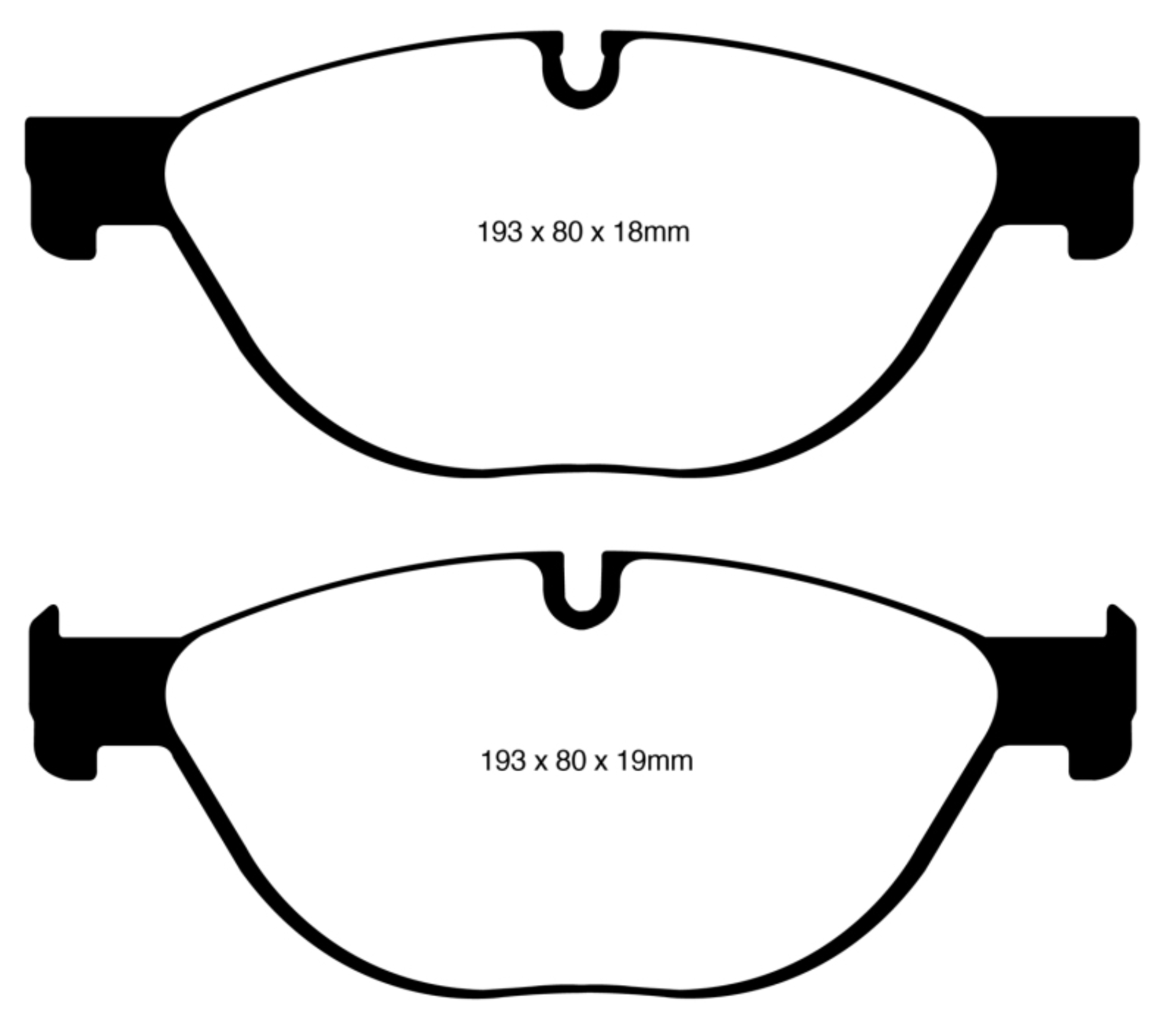 Picture of EBC 12-13 BMW 528 2-0 Turbo F10 Performance Yellowstuff Front Brake Pads