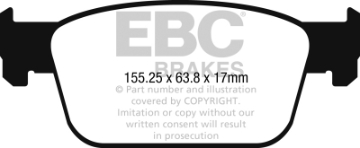 Picture of EBC 17+ Audi A4 2-0L Turbo B9 Ultimax Front Brake Pads