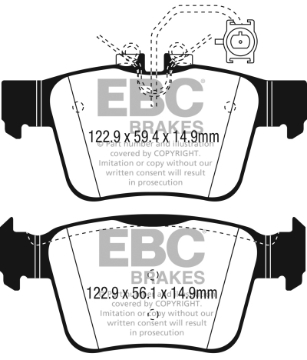 Picture of EBC 17+ Alfa Romeo Giulia 2-0L Turbo Ultimax Rear Brake Pads
