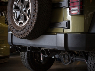 Picture of aFe Rebel Series 2-5in 409 SS Axle-Back Exhaust System Black 07-18 Jeep Wrangler JK V6-3-6L-3-8L