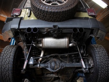 Picture of aFe Rebel Series 2-5in 409 SS Axle-Back Exhaust System Black 07-18 Jeep Wrangler JK V6-3-6L-3-8L