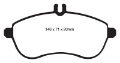 Picture of EBC 12-14 Mercedes-Benz C250 W204 1-8 Turbo Redstuff Front Brake Pads