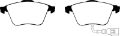 Picture of EBC 12-14 Volkswagen Golf R 2-0 Turbo Greenstuff Front Brake Pads