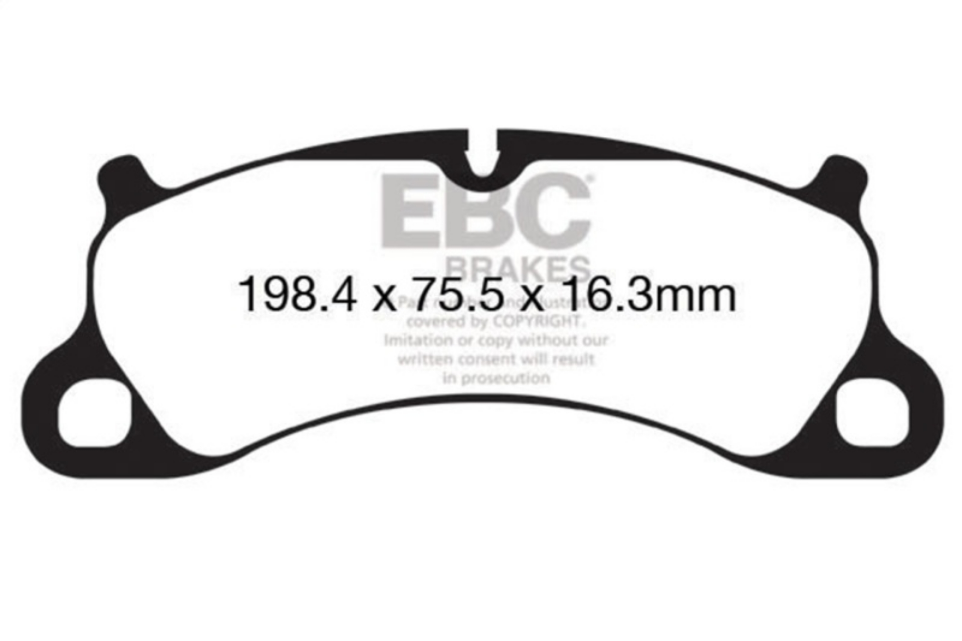Picture of EBC 12-15 Porsche 911 991 Cast Iron Rotor only 3-8 Carrera S Yellowstuff Front Brake Pads