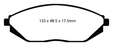 Picture of EBC 12-16 Chevrolet Spark 1-2 Mexico Greenstuff Front Brake Pads
